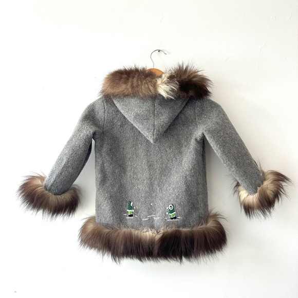 Genuine Handcrafted Wool/Fur ParkaEmbroidered Details-By “Labrador Handicraft” - Picture 6 of 13